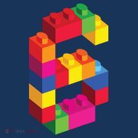 6 Year Old Building Blocks Birthday Bricks 6th Gift Flatbill Hat