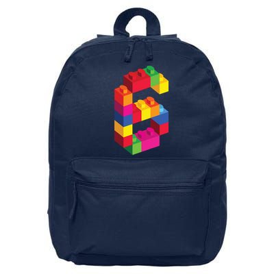 6 Year Old Building Blocks Birthday Bricks 6th Gift 16 in Basic Backpack