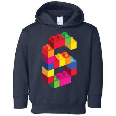 6 Year Old Building Blocks Birthday Bricks 6th Gift Toddler Hoodie