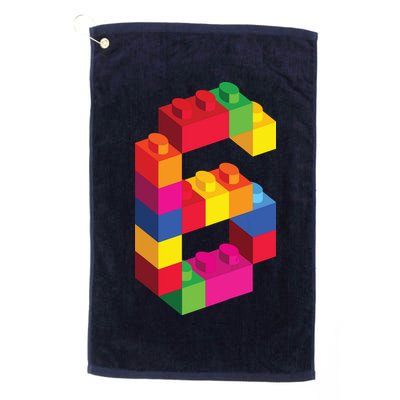 6 Year Old Building Blocks Birthday Bricks 6th Gift Golf Towel