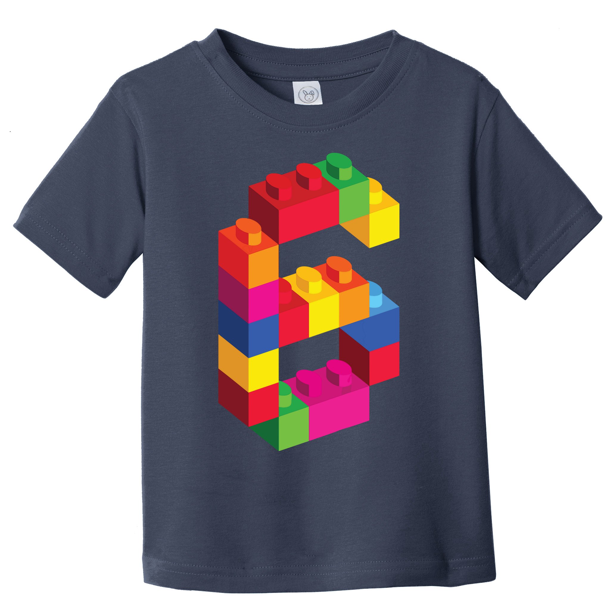 6 Year Old Building Blocks Birthday Bricks 6th Gift Toddler T-Shirt