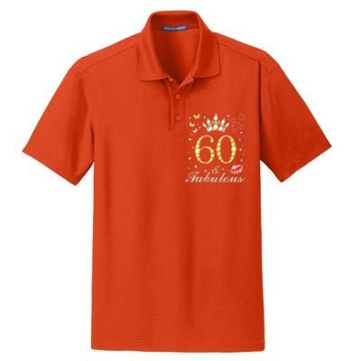 60 Years Old 60 Fabulous Since 1962 60th Birthday Dry Zone Grid Polo