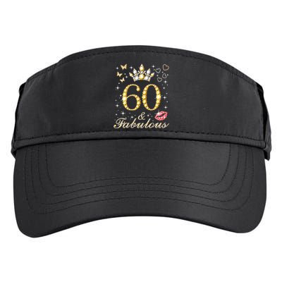 60 Years Old 60 Fabulous Since 1962 60th Birthday Adult Drive Performance Visor