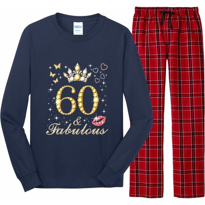 60 Years Old 60 Fabulous Since 1962 60th Birthday Long Sleeve Pajama Set