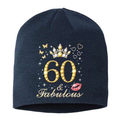 60 Years Old 60 Fabulous Since 1962 60th Birthday Sustainable Beanie