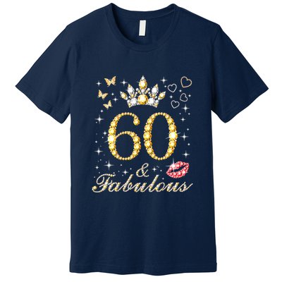 60 Years Old 60 Fabulous Since 1962 60th Birthday Premium T-Shirt