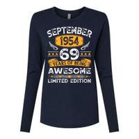 69 Years Old Gifts Vintage September 1954 69th Birthdays Womens Cotton Relaxed Long Sleeve T-Shirt