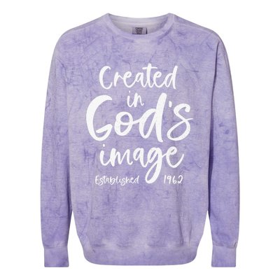 61 Year Old Christian: Jesus 1962 61st Birthday Colorblast Crewneck Sweatshirt