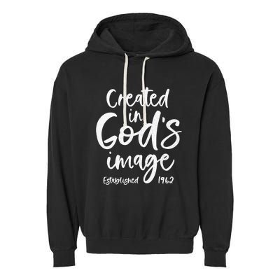 61 Year Old Christian: Jesus 1962 61st Birthday Garment-Dyed Fleece Hoodie