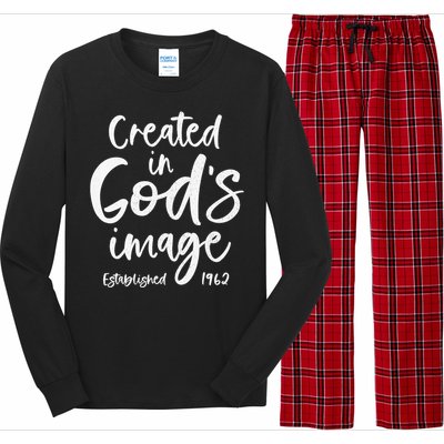 61 Year Old Christian: Jesus 1962 61st Birthday Long Sleeve Pajama Set