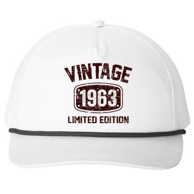 61 Years Old Vintage 1963 Limited Edition 61th Birthday Snapback Five-Panel Rope Hat