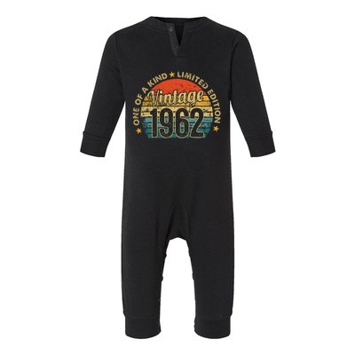 60 Years Old Vintage 1962 Limited Edition 60th Infant Fleece One Piece