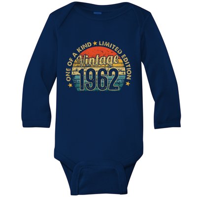 60 Years Old Vintage 1962 Limited Edition 60th Baby Long Sleeve Bodysuit