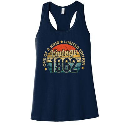 60 Years Old Vintage 1962 Limited Edition 60th Women's Racerback Tank