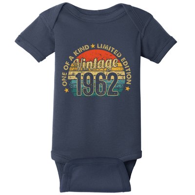 60 Years Old Vintage 1962 Limited Edition 60th Baby Bodysuit