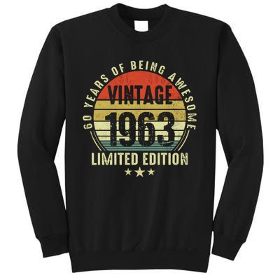 60 Year Old Gifts Vintage 1963 Limited Edition 60th Birthday Sweatshirt