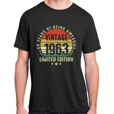 60 Year Old Gifts Vintage 1963 Limited Edition 60th Birthday Adult ChromaSoft Performance T-Shirt