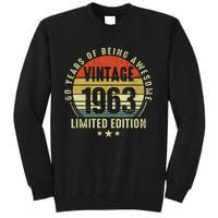 60 Year Old Gifts Vintage 1963 Limited Edition 60th Birthday Tall Sweatshirt