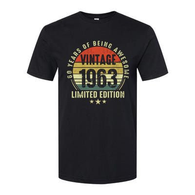 60 Year Old Gifts Vintage 1963 Limited Edition 60th Birthday Softstyle CVC T-Shirt