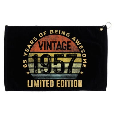 65 Year Old Awesome Gifts Vintage 1957 Retro 65th Birthday Grommeted Golf Towel