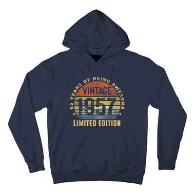 65 Year Old Awesome Gifts Vintage 1957 Retro 65th Birthday Tall Hoodie