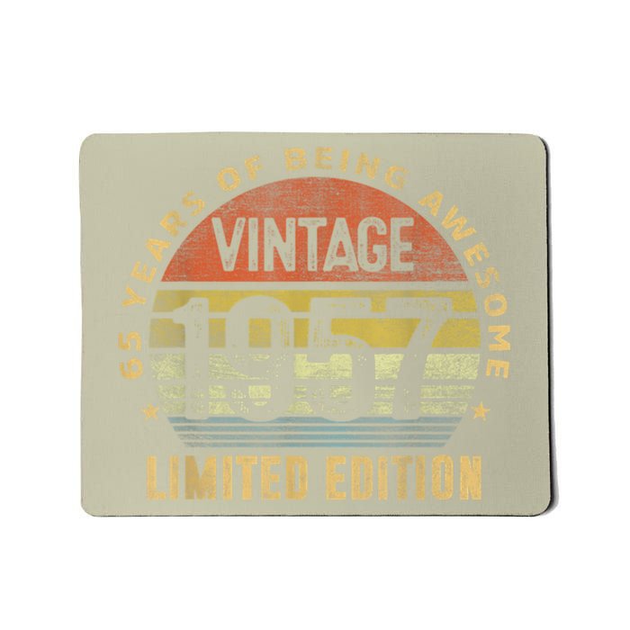 65 Year Old Awesome Gifts Vintage 1957 Retro 65th Birthday Mousepad