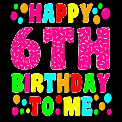 6 Years Old Happy 6th Birthday Me Sprinkles 6th Birthday T-Shirt