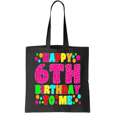 6 Years Old Happy 6th Birthday Me Sprinkles 6th Birthday Bag