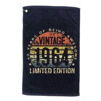 60 Year Old Gifts Vintage 1964 Limited Edition 60th Birthday Platinum Collection Golf Towel