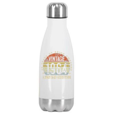 60 Year Old Gifts Vintage 1964 Limited Edition 60th Birthday Stainless Steel Insulated Water Bottle