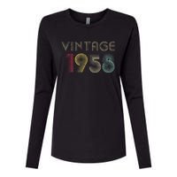 65 Years Old Gifts Vintage 1958 65th Birthday Womens Womens Cotton Relaxed Long Sleeve T-Shirt