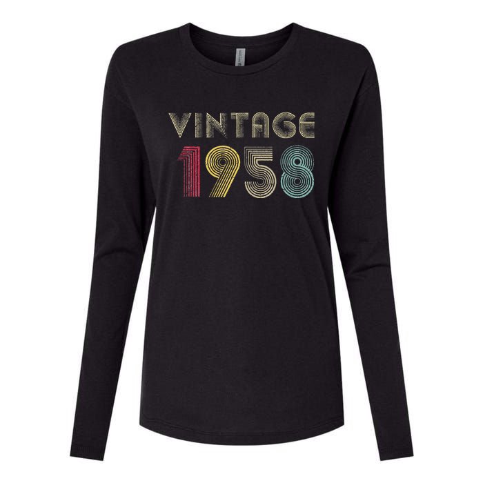 65 Years Old Gifts Vintage 1958 65th Birthday Womens Womens Cotton Relaxed Long Sleeve T-Shirt