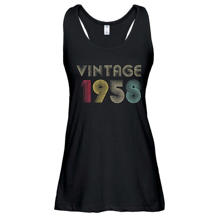 65 Years Old Gifts Vintage 1958 65th Birthday Womens Ladies Essential Flowy Tank