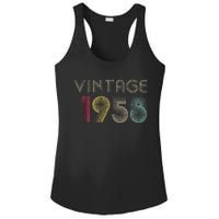 65 Years Old Gifts Vintage 1958 65th Birthday Womens Ladies PosiCharge Competitor Racerback Tank