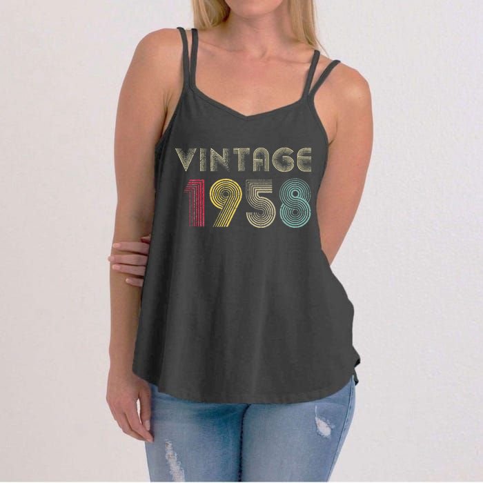 65 Years Old Gifts Vintage 1958 65th Birthday Womens Women's Strappy Tank