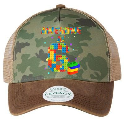 6 Years Old Birthday For 6 Building Blocks Bricks Boy Girl Legacy Tie Dye Trucker Hat