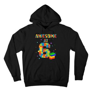 6 Years Old Birthday For 6 Building Blocks Bricks Boy Girl Hoodie