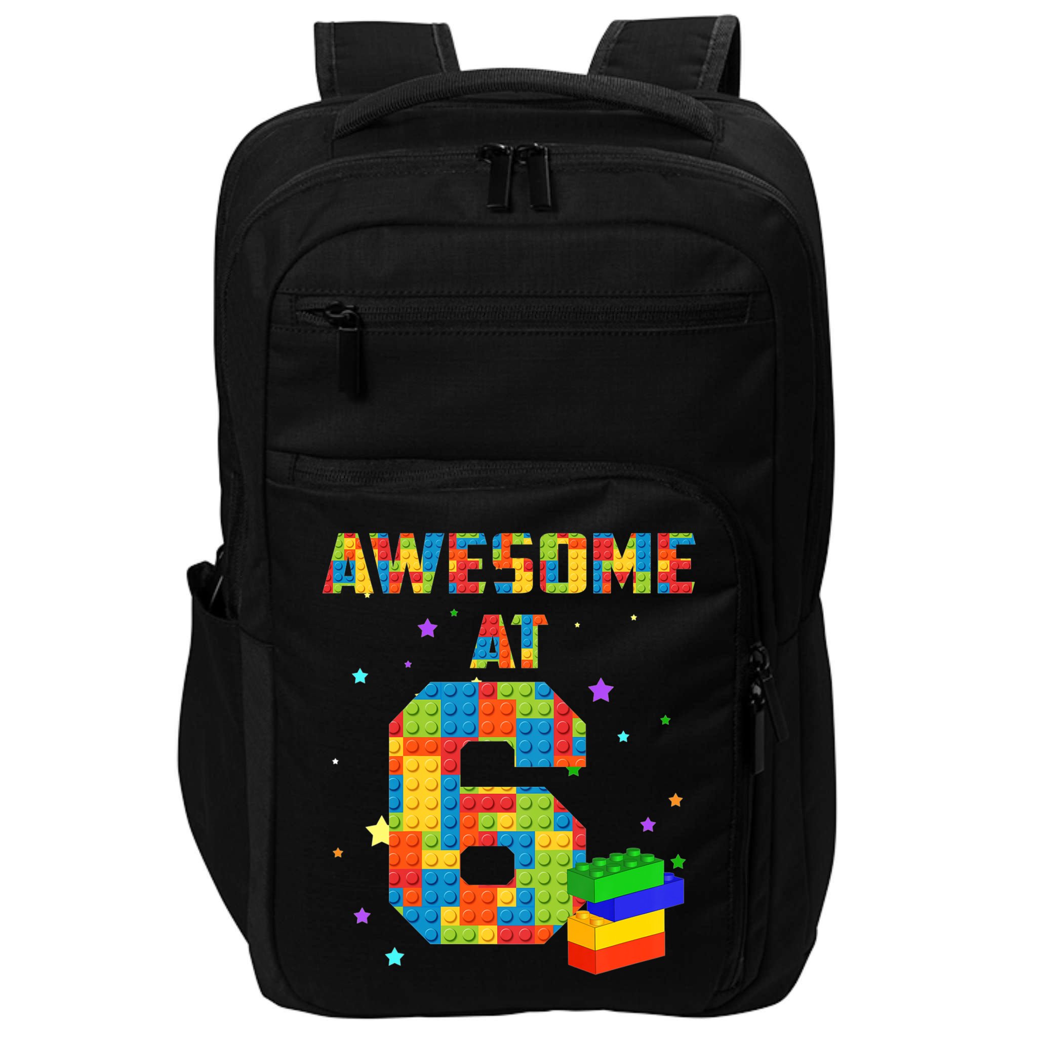 6 Years Old Birthday For 6 Building Blocks Bricks Boy Girl Impact Tech Backpack
