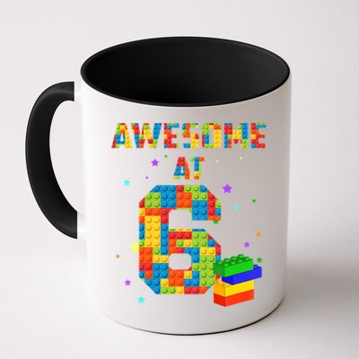 6 Years Old Birthday For 6 Building Blocks Bricks Boy Girl Mug