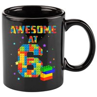 6 Years Old Birthday For 6 Building Blocks Bricks Boy Girl 11oz C Handle Ceramic Mug