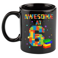 6 Years Old Birthday For 6 Building Blocks Bricks Boy Girl 11oz C Handle Ceramic Mug
