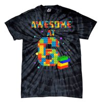 6 Years Old Birthday For 6 Building Blocks Bricks Boy Girl Tie-Dye T-Shirt