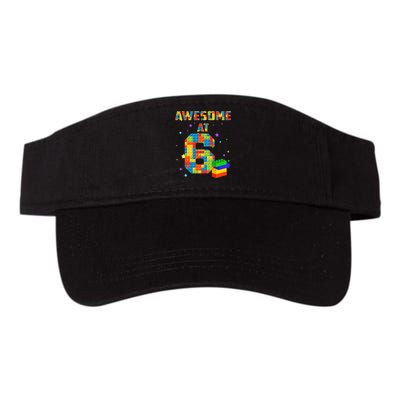 6 Years Old Birthday For 6 Building Blocks Bricks Boy Girl Visor