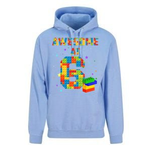 6 Years Old Birthday For 6 Building Blocks Bricks Boy Girl Unisex Surf Hoodie