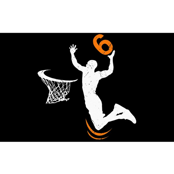 6 Year Old Basketball Dunk 6th Birthday Party Bumper Sticker