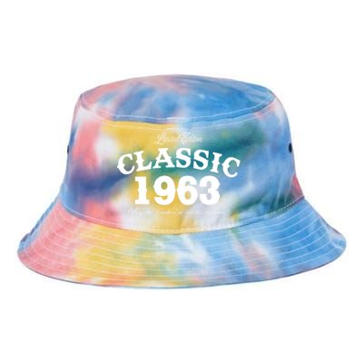 60 Year Old Vintage Classic Car 1963 60th Birthday Tie Dye Newport Bucket Hat