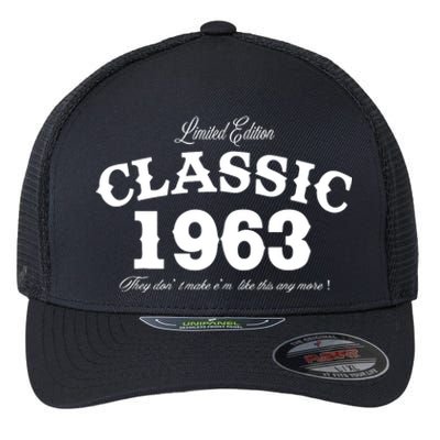 60 Year Old Vintage Classic Car 1963 60th Birthday Flexfit Unipanel Trucker Cap