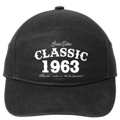 60 Year Old Vintage Classic Car 1963 60th Birthday 7-Panel Snapback Hat