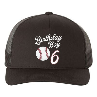 6 Years Old Baseball Themed 6th Birthday Party Sports Yupoong Adult 5-Panel Trucker Hat