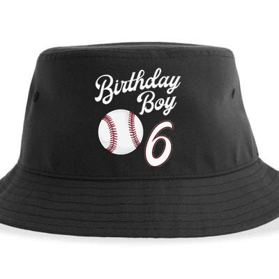 6 Years Old Baseball Themed 6th Birthday Party Sports Sustainable Bucket Hat